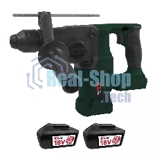 Профессиональный бесщеточный перфоратор аккумуляторный KLPRO KLPM18BH-80 (18В, Li-ion-2шт 8,0А·ч, ЗУ 4,5А, 40HM, 1200 об/мин, SDS-Plus)