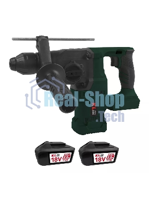 Профессиональный бесщеточный перфоратор аккумуляторный KLPRO KLPM18BH-80 (18В, Li-ion-2шт 8,0А·ч, ЗУ 4,5А, 40HM, 1200 об/мин, SDS-Plus)