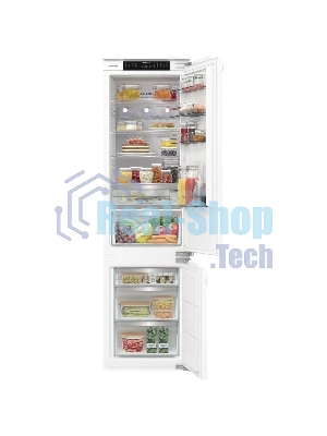 Встраиваемый холодильник Gorenje NRKI519E82WF, 193 см, электронное управление, цифровой дисплей, Wi-Fi, NoFrost Dual, Multiflow 360, контейнер CrispZone с контролем влажности, функция ConvertActive, AdaptTech, MultiAdjust, жесткое крепление, инверторный компрессор, уровень шума 35 дБ