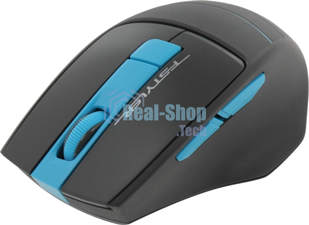 Мышь беспроводная A4Tech Fstyler FG30S серый/синий, 2000 dpi, радиоканал, USB, кнопки - 5