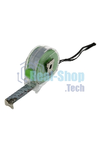 Рулетка Сибртех Кварц, прозрачный корпус, амортизатор, 5 м х 25 мм