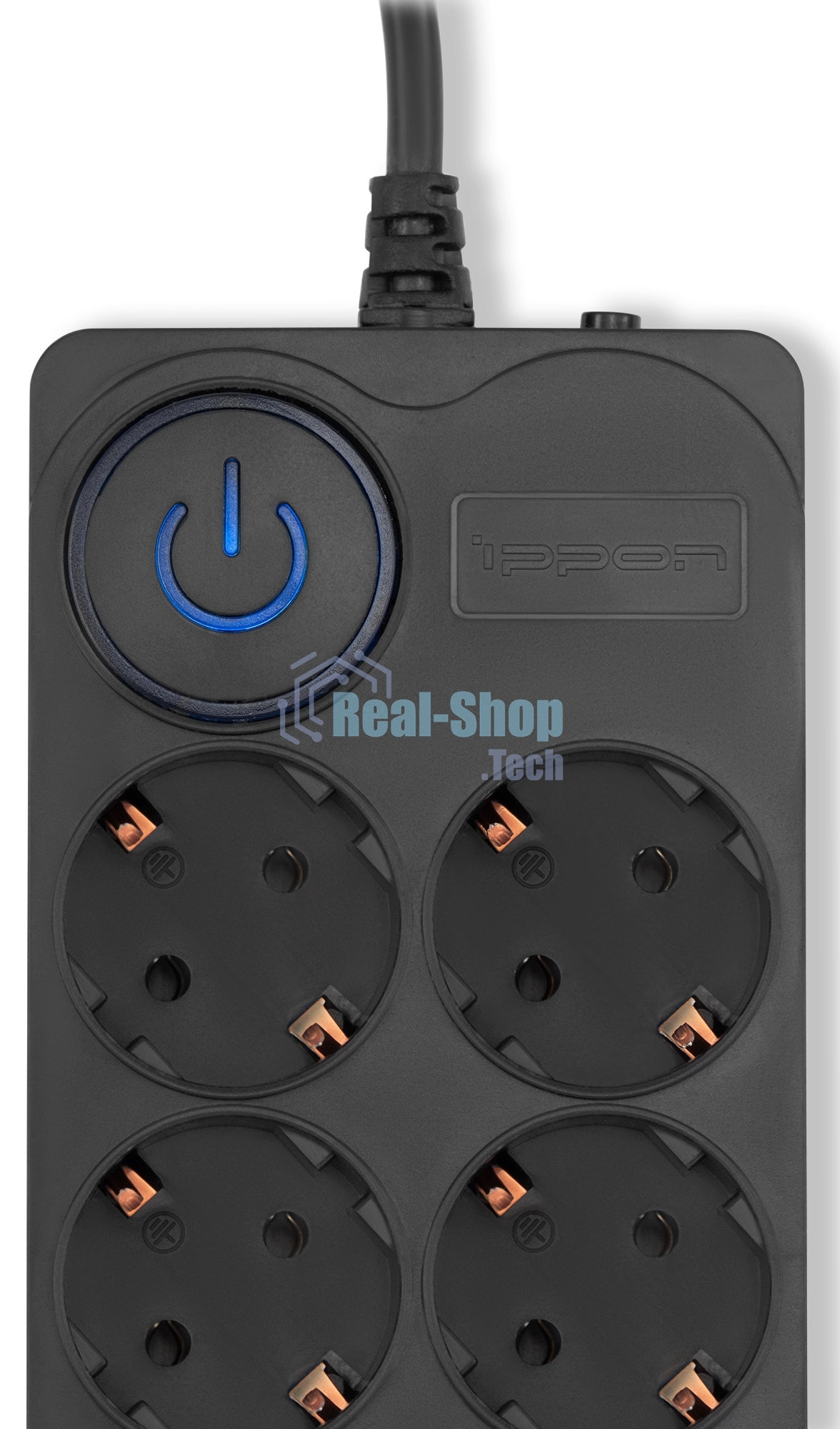 Сетевой фильтр Ippon BK-8-EU-3-16-B 3 м (8 розеток) черный (коробка)