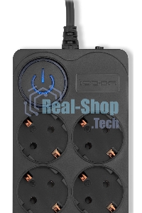 Сетевой фильтр Ippon BK-8-EU-3-16-B 3 м (8 розеток) черный (коробка)