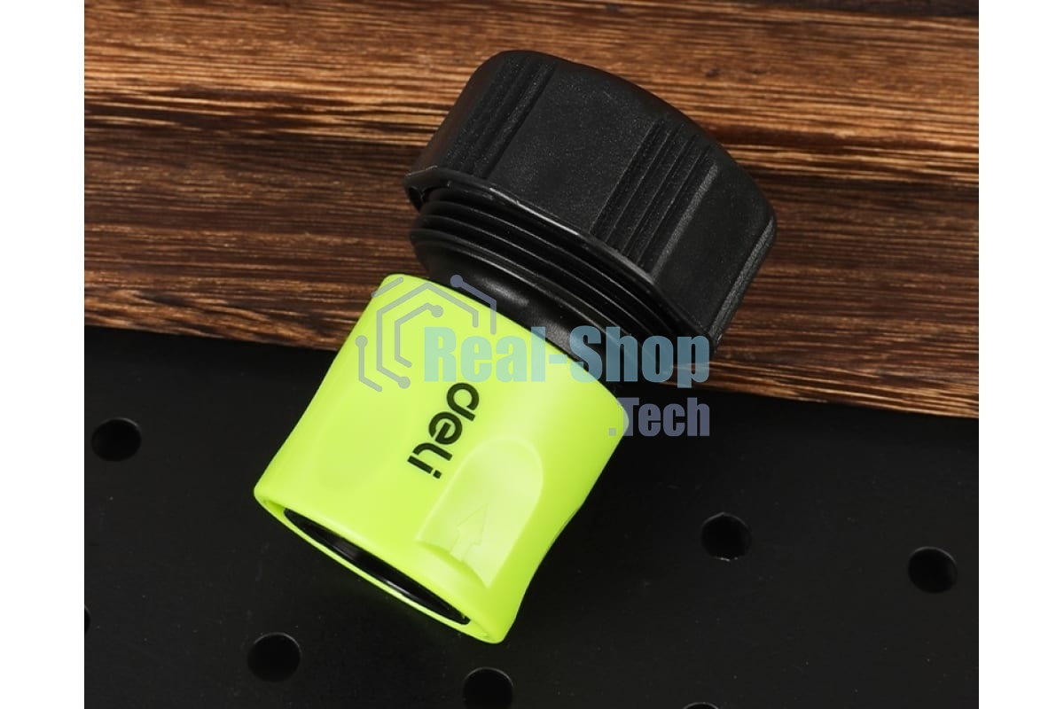 Соединитель быстросъемный с аквастопом для поливочных шлангов 3/4