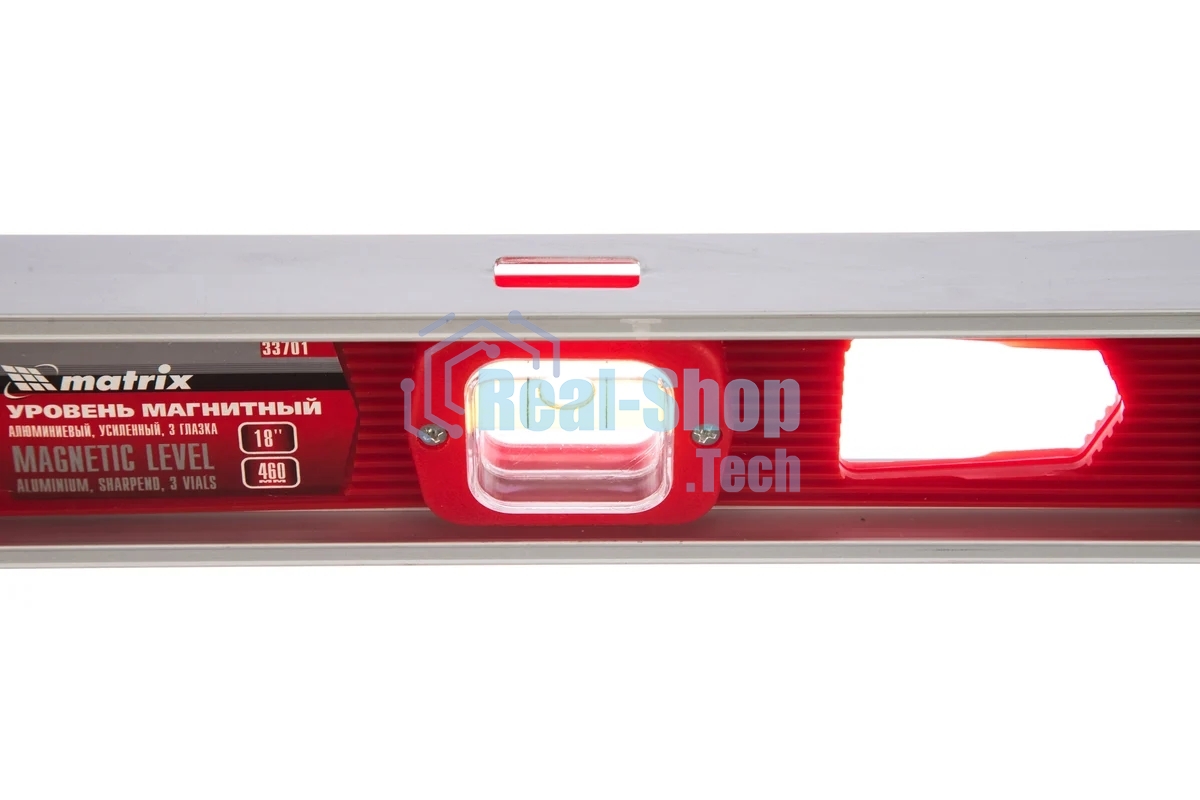 Уровень магнитный Matrix, 460 мм, 3 глазка