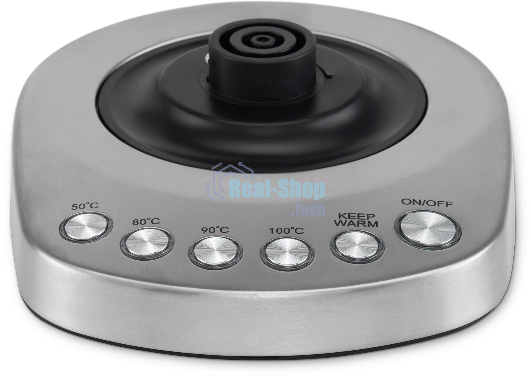 Чайник электрический Hyundai HYK-S7770 1.7л. 2200Вт серебристый/черный корпус: металл