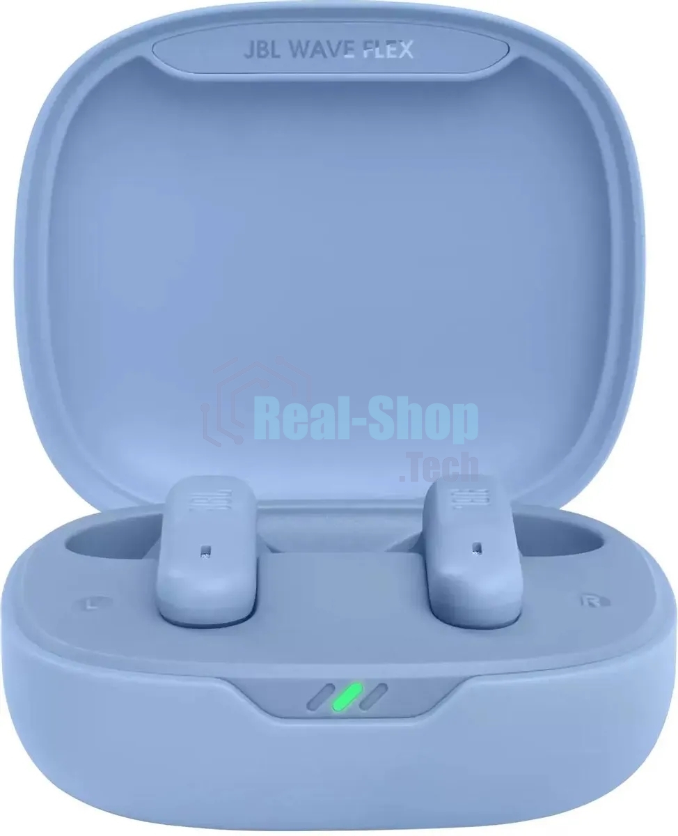 Наушники TWS JBL Wave Flex синий, вкладыши, Bluetooth, быстрая зарядка, до 8 ч