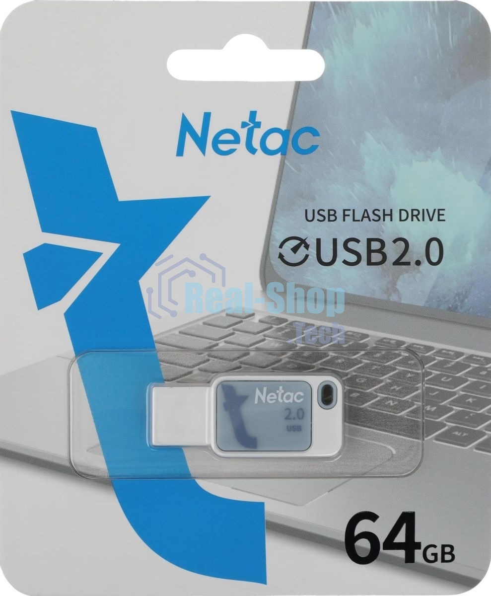 Флешка USB Netac 64Gb UA31 NT03UA31N-064G-20BL USB 2.0, синий