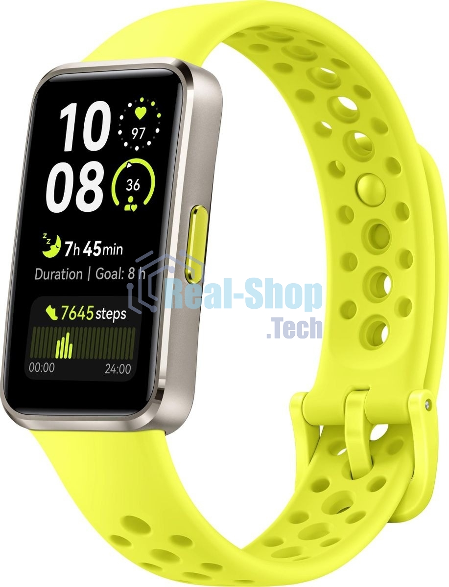 Фитнес-браслет Huawei Band 10 Aluminium NRA-B29 серебристый / зеленый