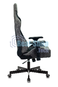 Кресло игровое Бюрократ VIKING 7 KNIGHT B FABRIC черный текстиль/эко.кожа крестовина металл/пластик