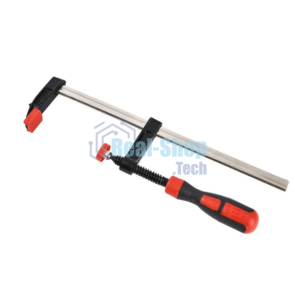 Струбцина F-образная усиленная Deli DL110525Z 250x50 мм, макс. усилие зажима 2000N, резьба 12мм