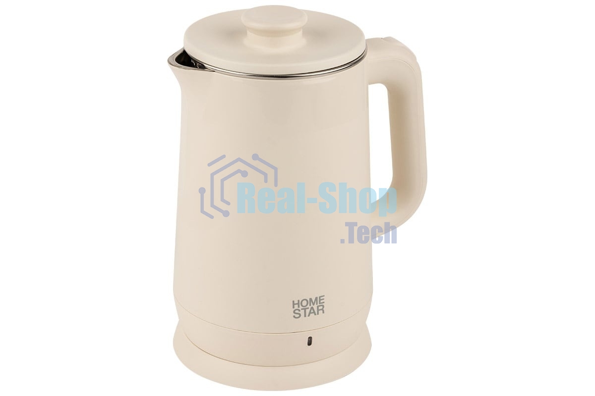 Чайник электрический Homestar HS-1006 1.8л бежевый, двойной корпус