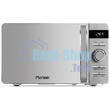 Микроволновая печь Pioneer MW229D серебристый, 20 л, 700 Вт, переключатели - поворотный механизм/кнопки
