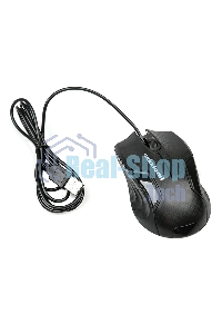 Мышь проводная Nakatomi MON-06U черный, 800 dpi, USB, кнопки - 3