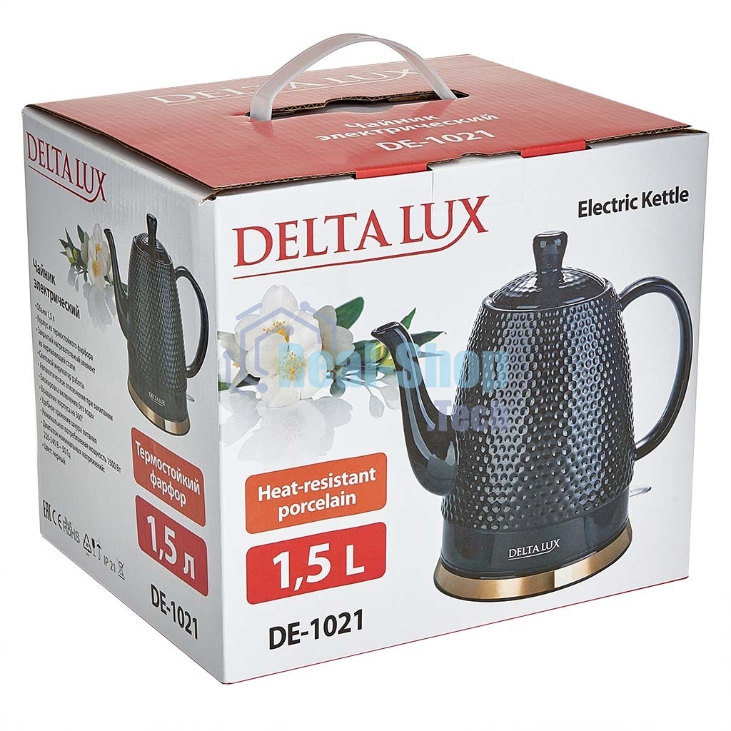 Чайник электрический Delta Lux DE-1021 черный