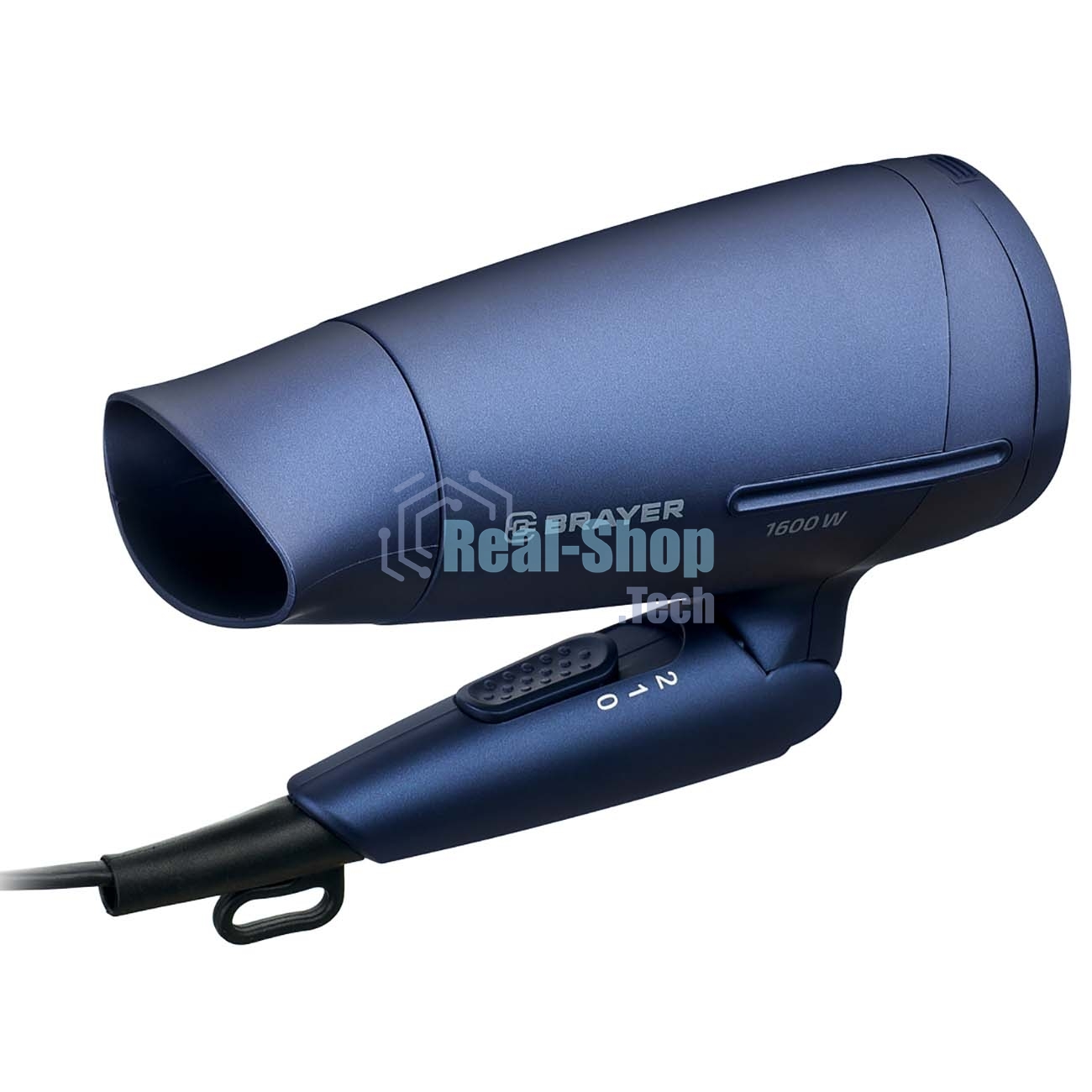 Фен BRAYER BR3020 синий, 1600 Вт, компактный
