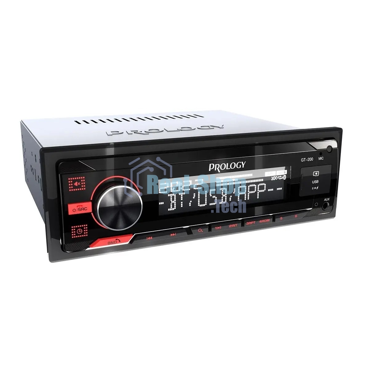 Автомагнитола Prology GT-200, 1 DIN, Bluetooth, USB Type-A, AUX, пульт ДУ