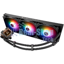 Система жидкостного охлаждения Thermalright Frozen Warframe 420 ARGB Soc-AM5/AM4/1200/1700/1851 черный 4-pin 29.8dB Al LCD Ret (F-WFRAME-420-BL-ARGB)