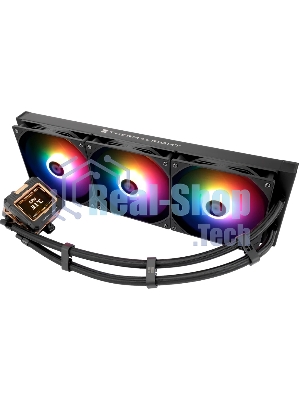 Система жидкостного охлаждения Thermalright Frozen Warframe 420 ARGB Soc-AM5/AM4/1200/1700/1851 черный 4-pin 29.8dB Al LCD Ret (F-WFRAME-420-BL-ARGB)