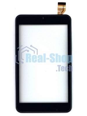 Сенсорное стекло (тачскрин) для Евросеть E-TAB 7.11, белое с рамкой