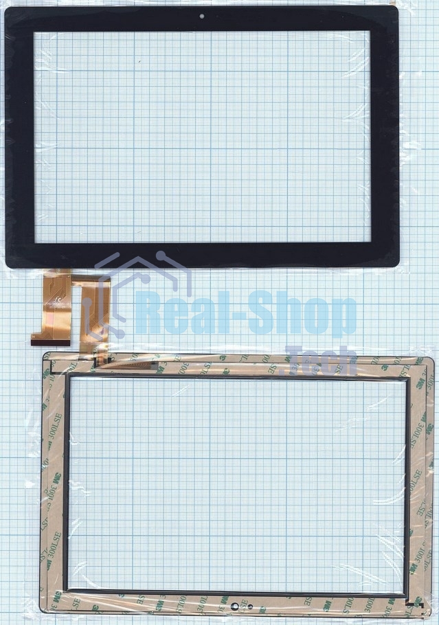 Сенсорное стекло (тачскрин) FPC-FC101J185-01, черное