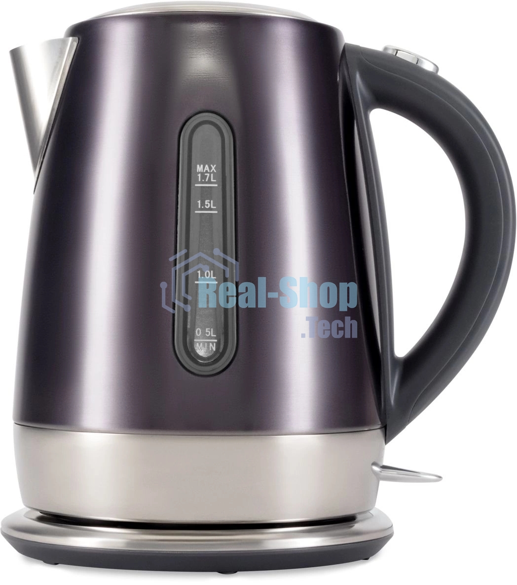 Чайник электрический Hyundai HYK-S7777 1.7л. 2200Вт графит/серебристый корпус: металл