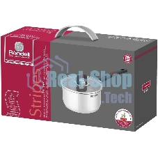 Ковш Rondell Stripes RDS-1635, 2 л, 18 см, с крышкой, сталь