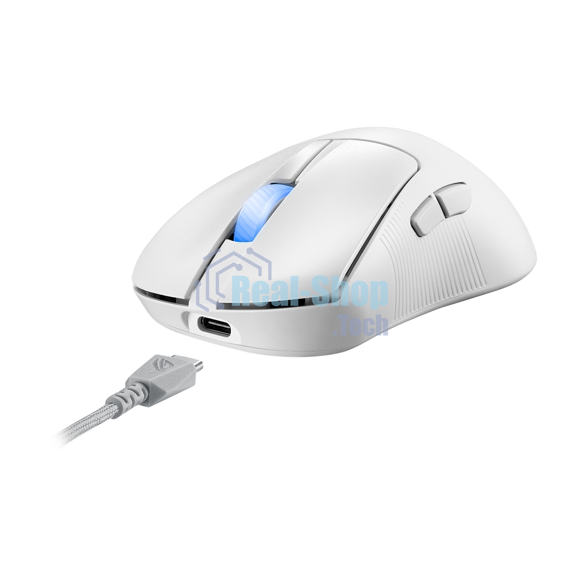 Мышь беспроводная/проводная ASUS ROG Keris II Ace белый, 42000 dpi, радиоканал, Bluetooth, USB, кнопки - 6