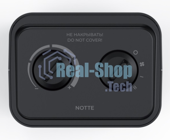 Тепловентилятор Royal Clima Notte RFH-N1500DC-BL черный, 1500 Вт, 20 м2, термостат