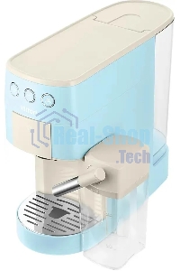 Кофеварка рожковая Kitfort КТ-7466 голубой/белый, исп. кофе - молотый/капсулы, 1.4 л, 1450 Вт, 19 бар