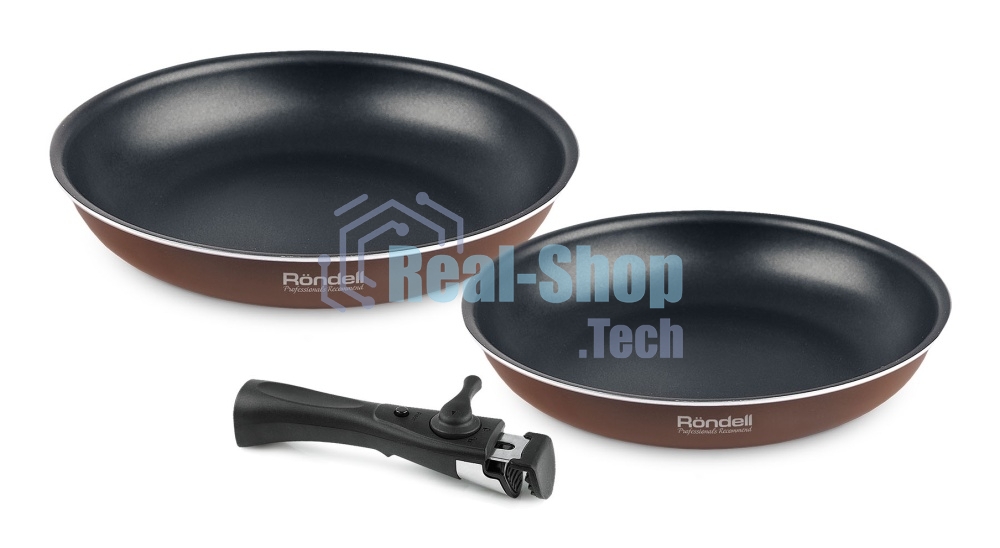 Набор посуды Rondell Kortado RDA-1788 3 предм. (сковорода 24х5 см, сковорода 28х5,5 см, съемная ручка)