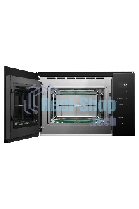 Микроволновая печь встраиваемая Kuppersberg HMW 651 B, High-Tech, 25 л, мощность 900 Вт, кварцевый гриль, поворотный стол, 5 уровней мощности, 8 автоматических программ, размораживание, сенсорное управление, дисплей, черный