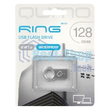 Флешка USB QUMO 128Gb Ring USB 3.0 цвет корпуса металлик(QM128GUD3-Ring)