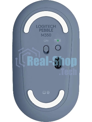Мышь беспроводная Logitech Pebble M350 синий, 1000 dpi, радиоканал, Bluetooth, USB, кнопки - 3