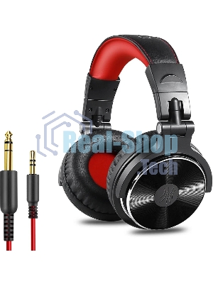 Гарнитура OneOdio Studio Pro 10 черный/красный, проводная, 3.5 мм