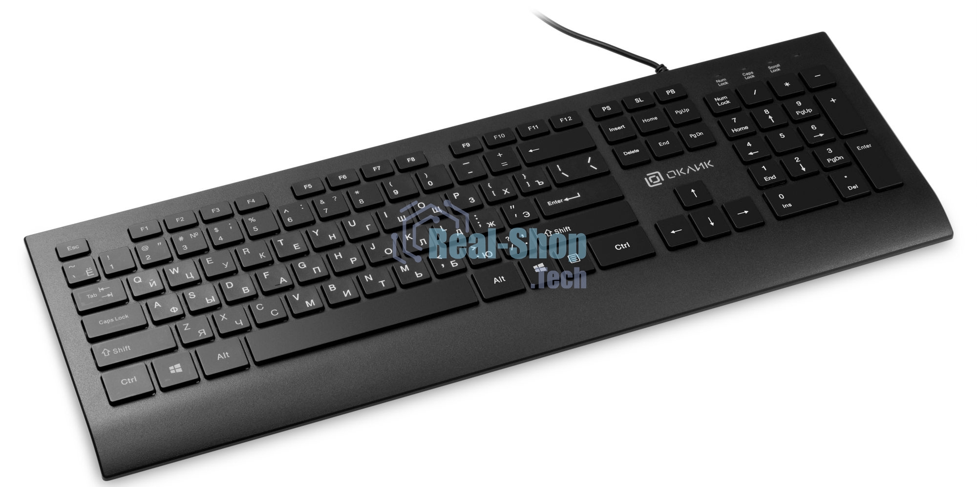 Клавиатура проводная Oklick 155M проводная, USB, черный