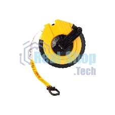 Мерная лента Deli DL9830ZY 30м x 14.5мм Ударопрочный корпус. Основной класс точности. Метрическое полотно из стекловолокна и ПВХ.