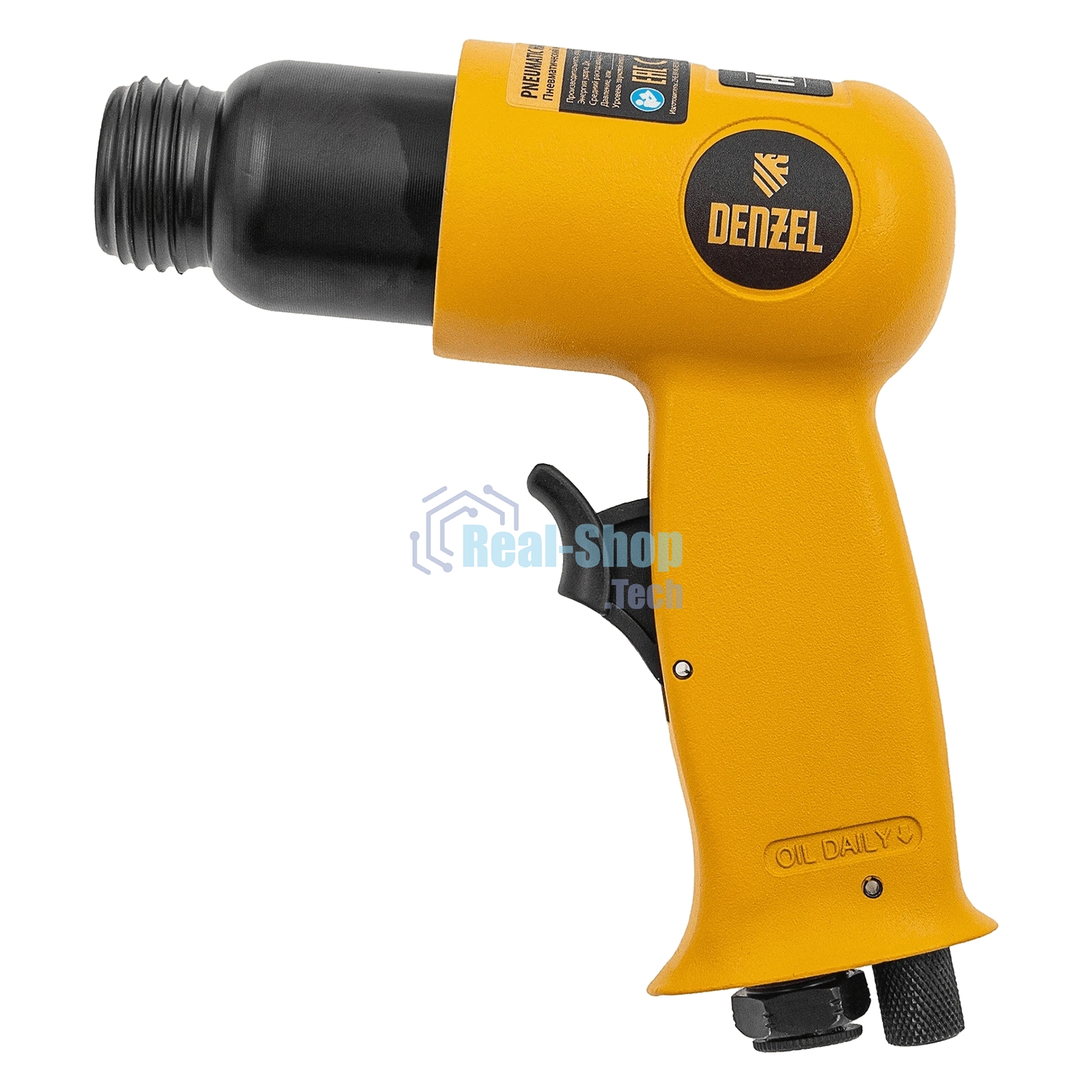 Пневматический молоток Denzel НР4500 + набор насадок, 113 л/мин, 4500 уд/мин