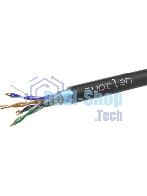 Кабель информационный Suprlan Standard 01-1028-1, кат.5E FTP 4 парыX24AWG, PE внешний 305м, черный
