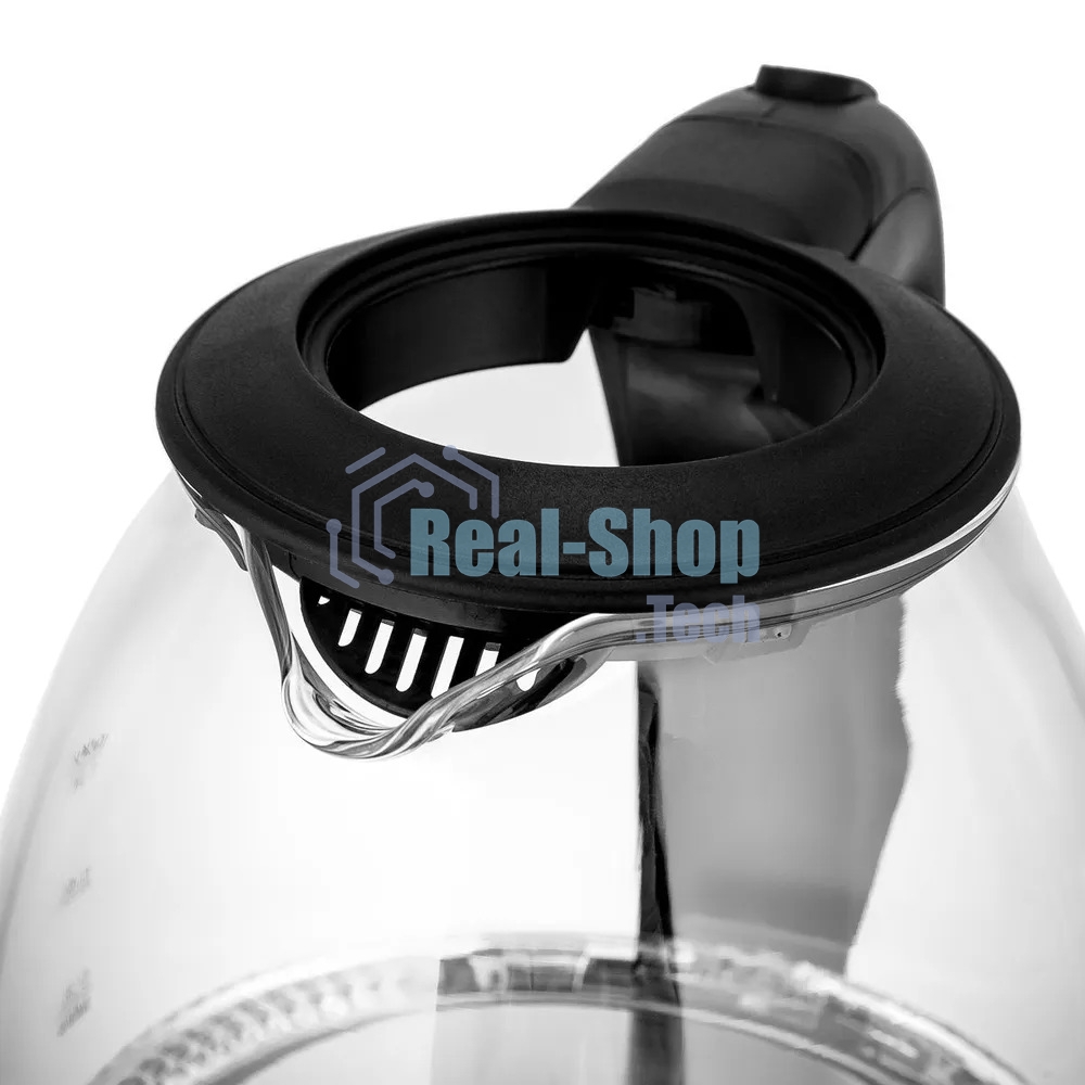 Чайник электрический BRAYER BR6106, 1100 Вт, 1 л, стеклянный, автоотключение, подсветка, черный