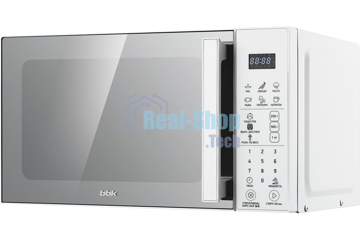 Микроволновая печь BBK 20MWS-805S/W белый, 20 л, 800 Вт, переключатели - сенсор