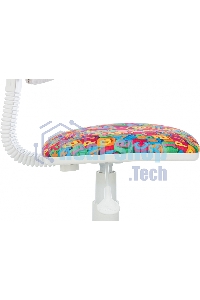 Кресло детское Бюрократ CH-W299 белый TW-15 мультиколор сиденье алфавит, сетка/ткань, крестов. пластик, пластик белый