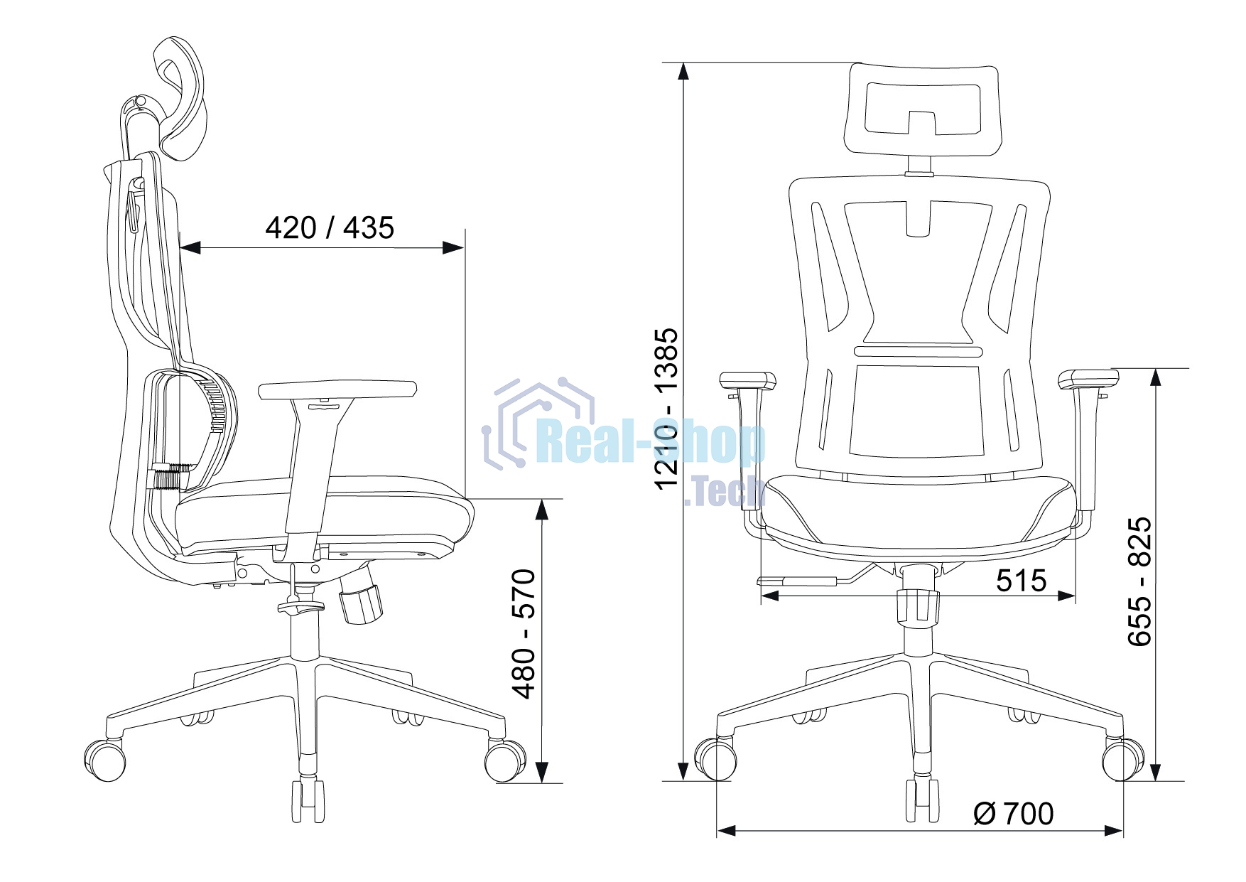 Кресло руководителя Бюрократ MC-711N-H черный, сетка/ткань, с подголов. крестов. пластик