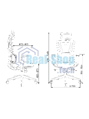Кресло Бюрократ MC-711N-H черный, сетка, подголовник