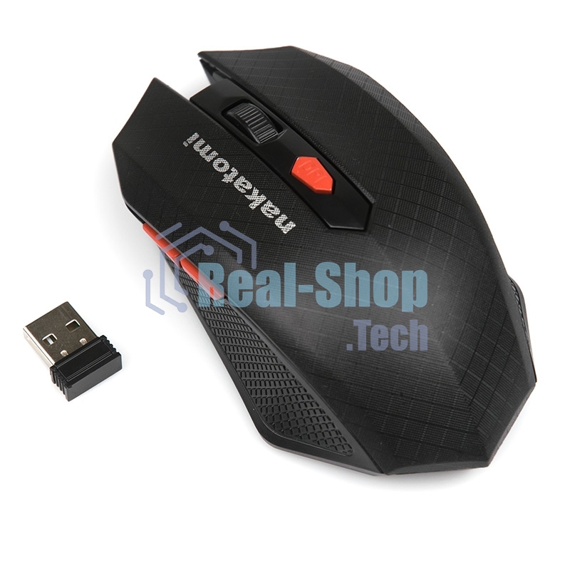 Мышь беспроводная Nakatomi MRON-08U черный, 1600 dpi, радиоканал, USB, кнопки - 6
