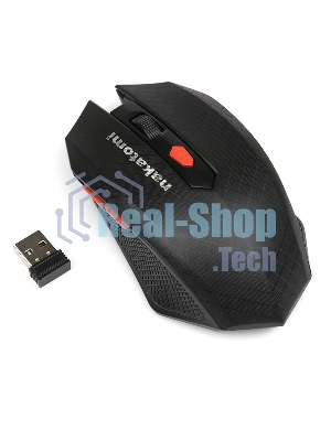 Мышь беспроводная Nakatomi MRON-08U черный, 1600 dpi, радиоканал, USB, кнопки - 6
