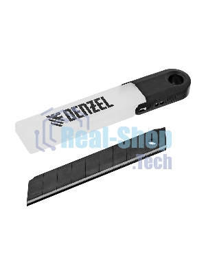 Лезвия Denzel 18 мм, сталь SK4 - 0,5 мм, супер острые, 5 шт.