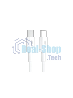 Кабель OLMIO Type-C - Type-C, 2м, 60W, 3A, белый