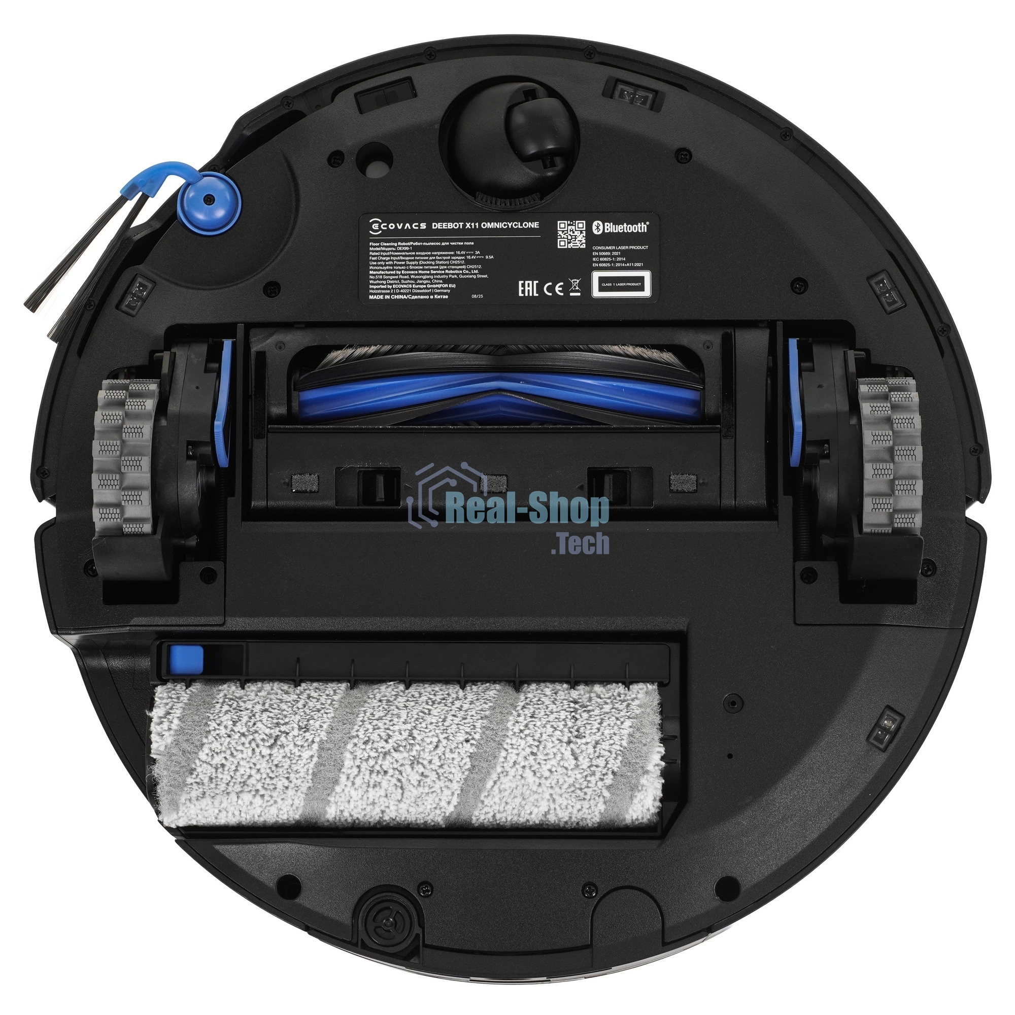 Робот-пылесос Ecovacs Deebot X11 OmniCyclone черный/коричневый, 6400 мАч Li-Ion, уборка сухая/влажная, пылесборник контейнер 0.22 л
