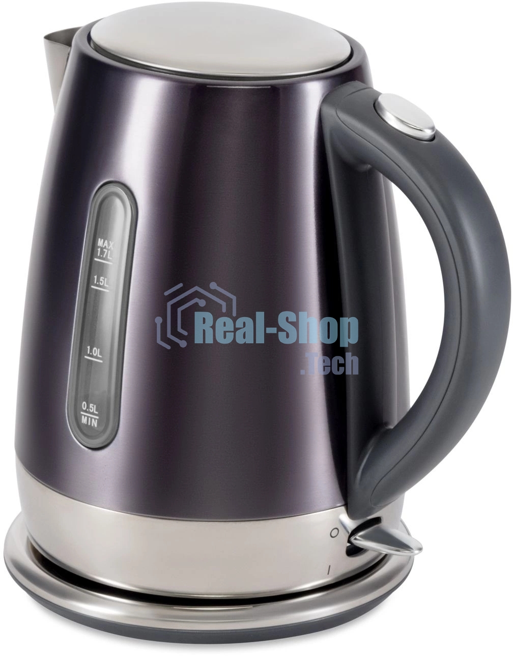 Чайник электрический Hyundai HYK-S7777 1.7л. 2200Вт графит/серебристый корпус: металл